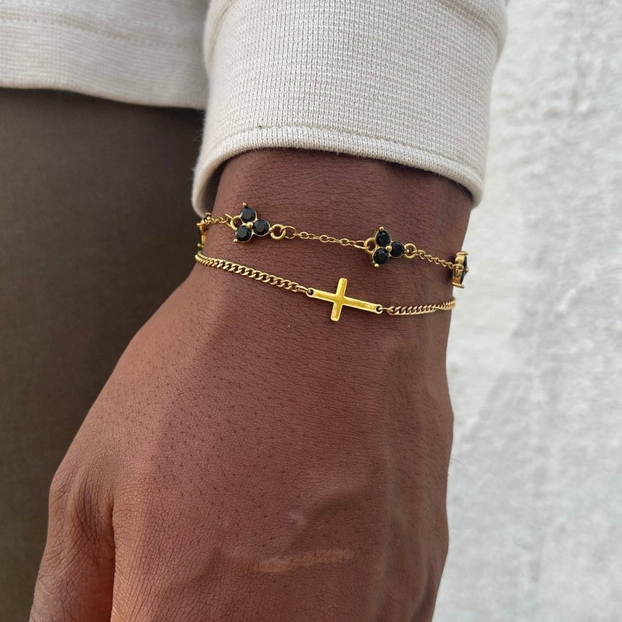 VORO® Pulsera Cruz · Oro 18K