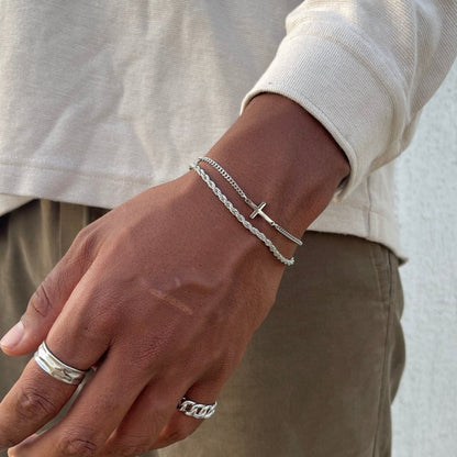 VORO® Pulsera Cruz · Plata