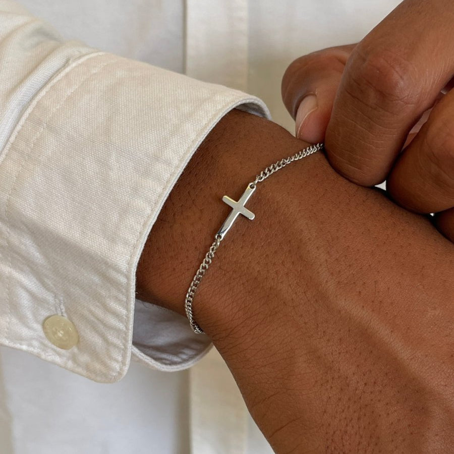 VORO® Pulsera Cruz · Plata