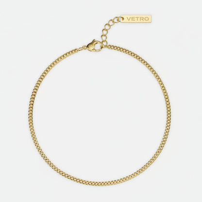 VORO® Pulsera Cubana 1.8MM · Oro 18K