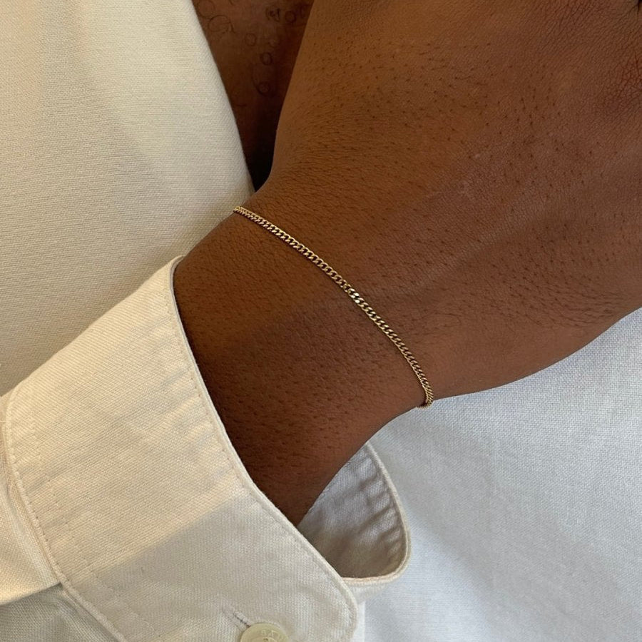 VORO® Pulsera Cubana 1.8MM · Oro 18K