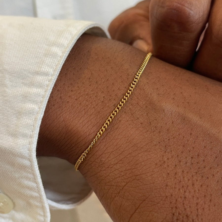VORO® Pulsera Cubana 1.8MM · Oro 18K