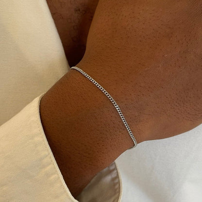 VORO® Pulsera Cubana 1.8MM · Plata