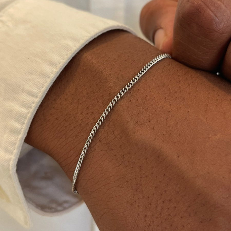VORO® Pulsera Cubana 1.8MM · Plata
