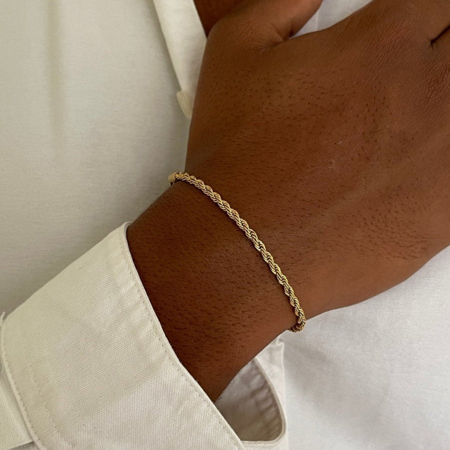 VORO® Pulsera Cordón 3MM · Oro 18K