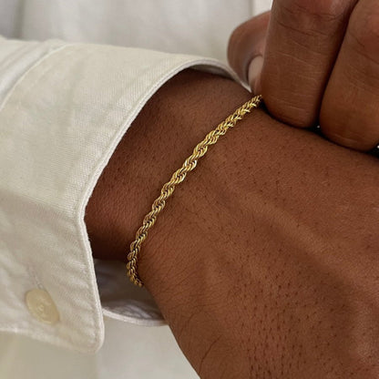 VORO® Pulsera Cordón 3MM · Oro 18K