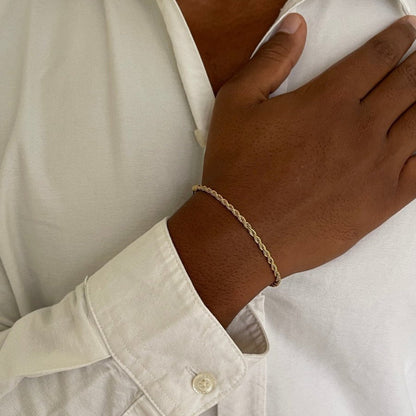 VORO® Pulsera Cordón 3MM · Oro 18K