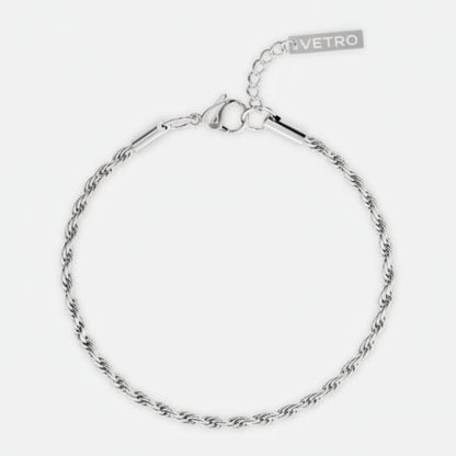 VORO® Pulsera Cordón 3MM · Plata