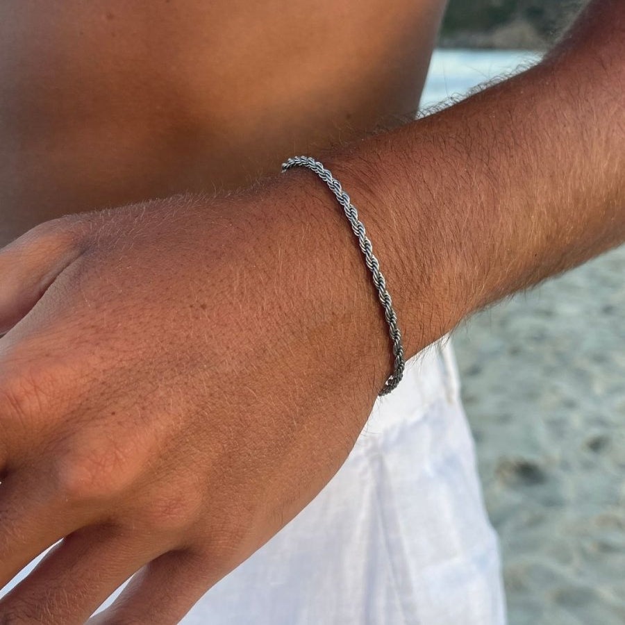 VORO® Pulsera Cordón 3MM · Plata