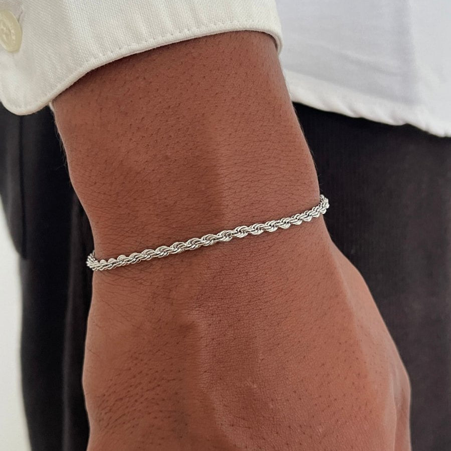 VORO® Pulsera Cordón 3MM · Plata