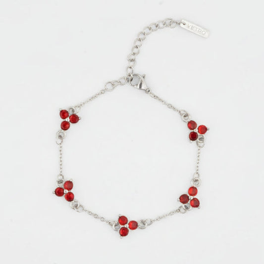 VORO® Pulsera Trébol Rojo · Plata